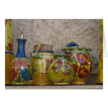 Pottery, Moustiers-Sainte-Marie, Provence, Greeting Card