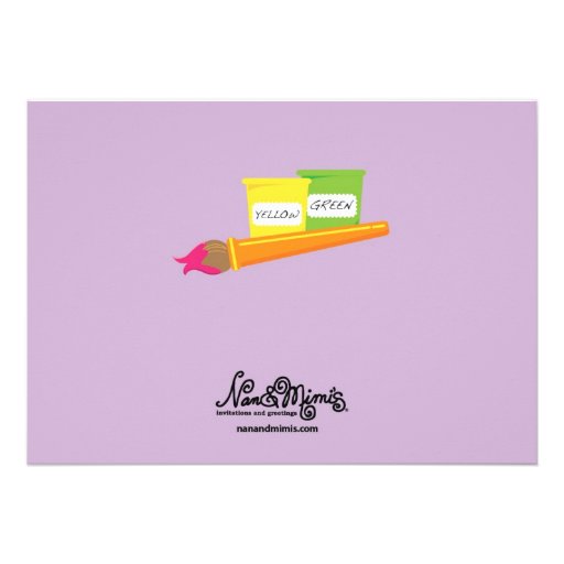 Pottery Painting Party Invitations
