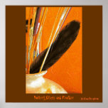 Pottery,Sticks and Feather, by Susan Bergstrom Poster