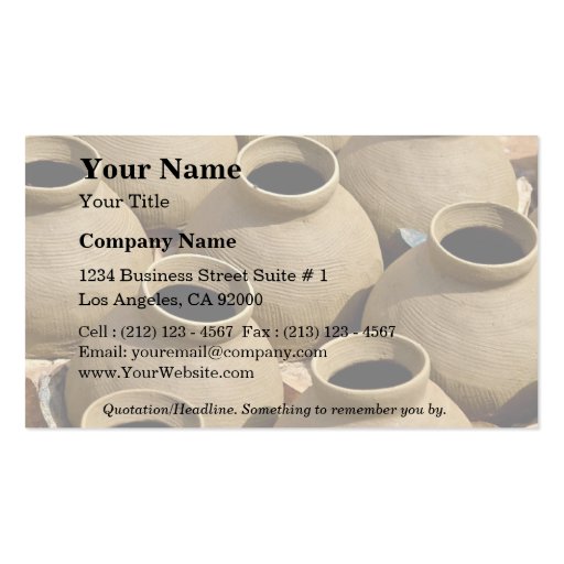 Pottery Village, Ashanti Region, Ghana Business Cards (front side)