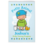 Potty Animal Boy Potty Training Progress Book Calendar Potty Animal Boy Potty Training Progress Book Calendar