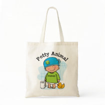 Potty Animal Boy Tote Bag
