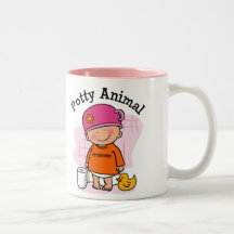 Potty Animal Girl Mug