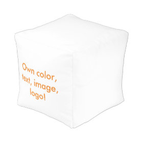 Pouf square own Color uni White Cube Pouf