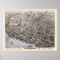 Poughkeepsie, NY Panoramic Map - 1874 Posters
