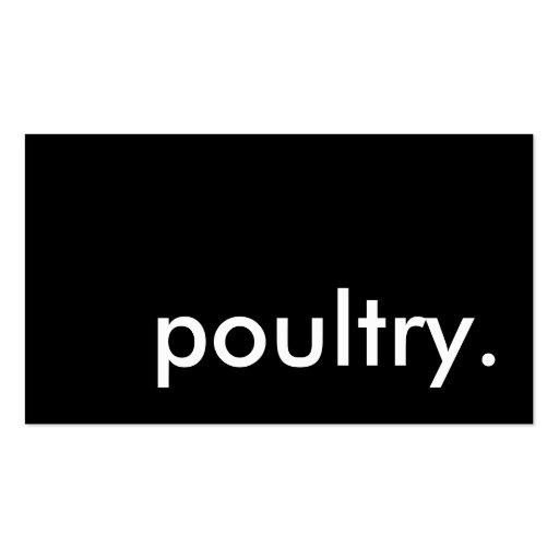 poultry. business cards