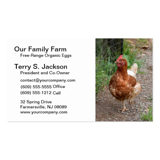 Poultry Farm Business Card Zazzle