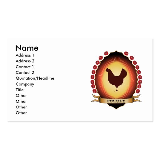 Poultry Mandorla Business Card