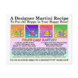 Pound Cake Martini Recipe Card Postcard