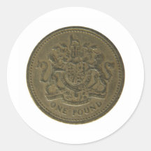 Pound coin sticker