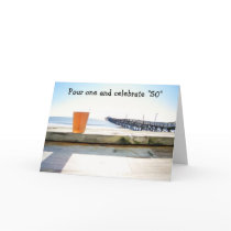 POUR ONE-CELEBRATE "50" GREETING CARD