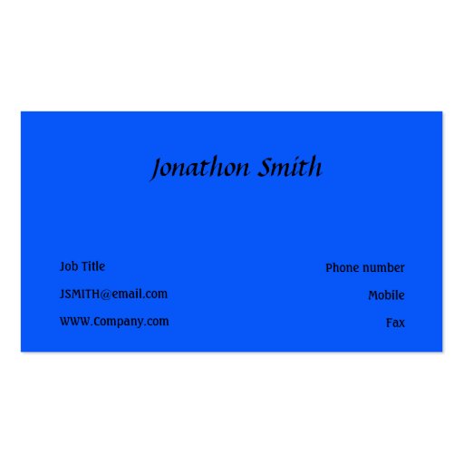 Pouring water business cards (back side)