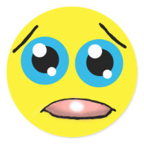Pouting Smiley Sticker stickers