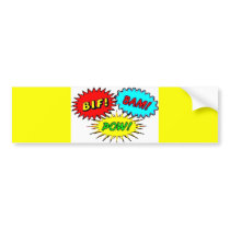 Pow Bif Bam Bumper Stickers