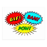 Pow Bif Bam Post Cards