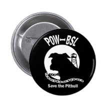 POW BSL Save the Pitbull Dog Emblem Buttons
