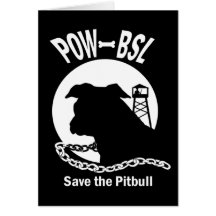 POW BSL Save the Pitbull Dog Emblem Cards