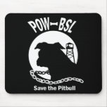 POW BSL Save the Pitbull Dog Emblem Mouse Pad