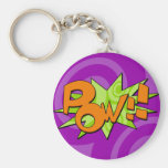 Pow Comic Book Keychain