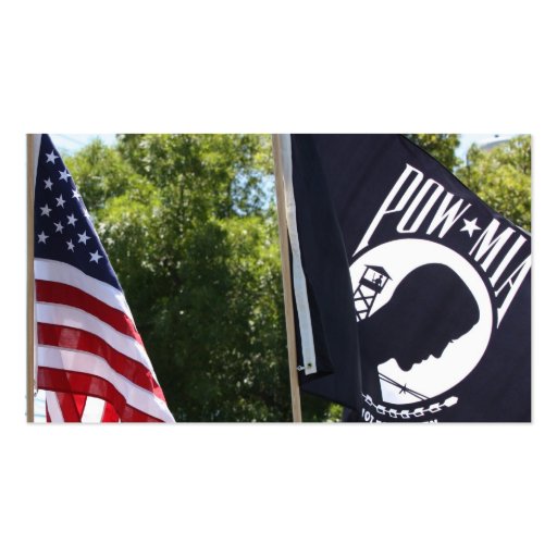 POW flag business cards (front side)