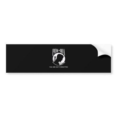 POW MIA BUMPER STICKER by MyHeartFire