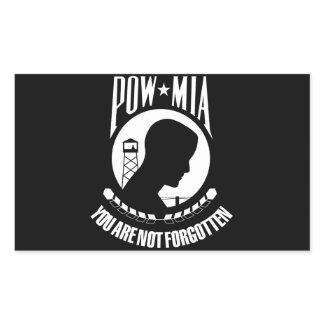 POW*MIA Flag Rectangle Stickers