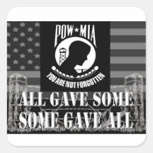 "POW-MIA" Military Stickers Sticker