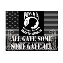 POW-MIA POSTCARD
