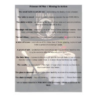 POW/MIA table Posters
