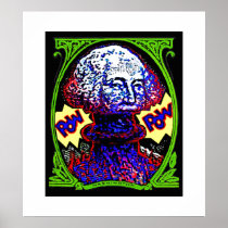 POW!! Money blows up POSTER black background cheap