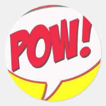 Pow! Round Sticker