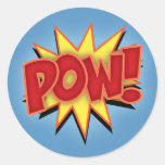 Pow! Round Stickers