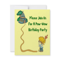 POW-WOW BIRTHDAY PARTY INVITATION ~ EZ2 CUSTOMIZE