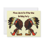 POW-WOW BIRTHDAY PARTY INVITATION ~ EZ2 CUSTOMIZE
