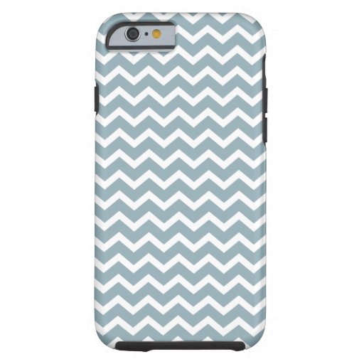 Powder Blue Chevrons Pattern Tough iPhone 6 Case Zazzle