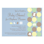 Powder Blue Dots Boy Baby Shower Invitation invitations