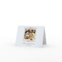 Powder blue elegance square frame photo thank you card