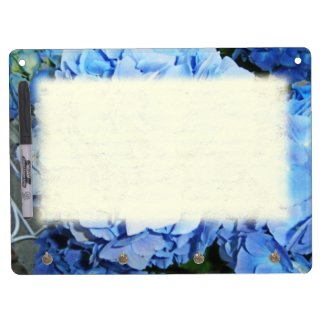 Powder Blue Hydrangea Dry Erase Whiteboard