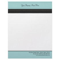 Powder Blue Ribbon Business Letterhead