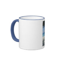 Powder Blue Ringer Beach Mug