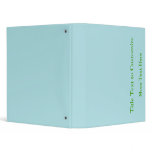 Powder Blue Solid Color Design (B0E0E6) Template Binders