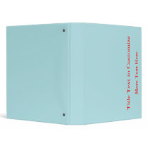 Powder Blue Solid Color Design (B0E0E6) Template Binders