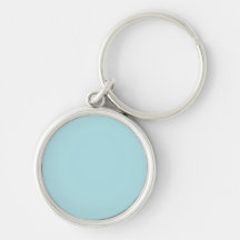 Powder Blue Solid Color Design (B0E0E6) Template Key Chain