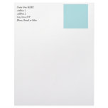 Powder Blue Solid Color Design (B0E0E6) Template Personalized Letterhead