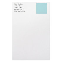 Powder Blue Solid Color Design (B0E0E6) Template Stationery Paper