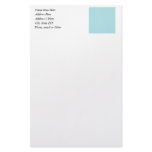 Powder Blue Solid Color Design (B0E0E6) Template Stationery Paper