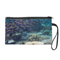 Powder Blue Surgeon Fish Wristlet Clutch