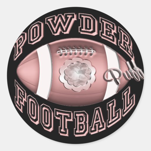 Powder Puff Football Sticker Zazzle
