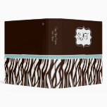Powderblue Zebra Binder