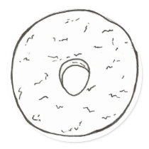 Powdered Sugar Donut Sticker